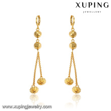 93566 xuping long eardrop golden huggies bijoux boule d&#39;or boucles d&#39;oreilles